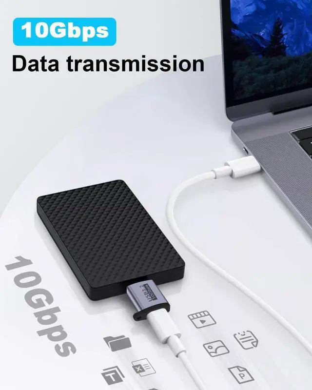 Alt view image 10 of 14 - USB C to Micro B Adapter 10Gbps Micro B to USB C Adapter 3.2 USB Type C Female to Micro B Male Converter Adapter for Hard Drive Cable External Hard SSD Drive Tablet Phone Laptop 2 Pack
