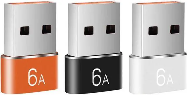 Alt view image 11 of 11 - USB c to USB Adapter Female Male usbc Type c Converter Mini Phone Cord Plug Connector Fast Laptop Bulk 3 Pack