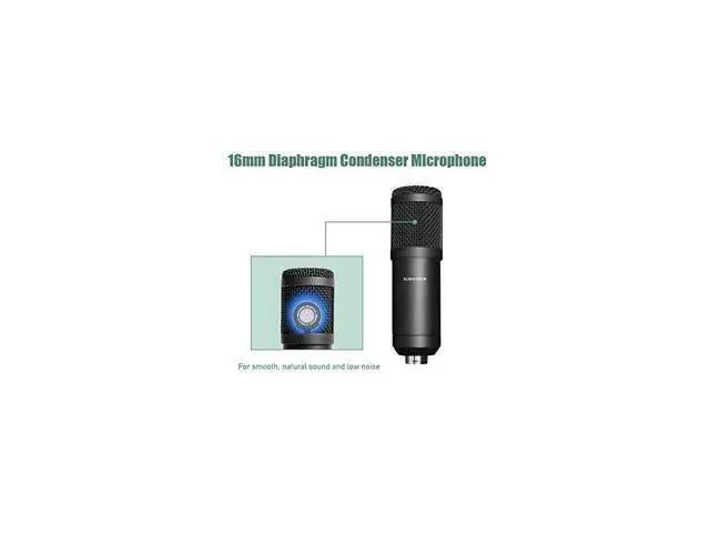 Alt view image 9 of 12 - USB Streaming Podcast PC Microphone professional 192KHZ24Bit Studio Cardioid Condenser Mic Kit with sound card Boom Arm Shock Mount Pop Filter for Skype YouTuber Karaoke Gaming Recording