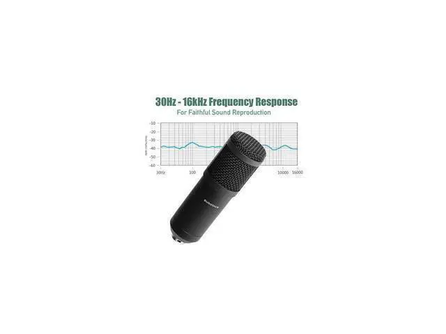 Alt view image 10 of 12 - USB Streaming Podcast PC Microphone professional 192KHZ24Bit Studio Cardioid Condenser Mic Kit with sound card Boom Arm Shock Mount Pop Filter for Skype YouTuber Karaoke Gaming Recording