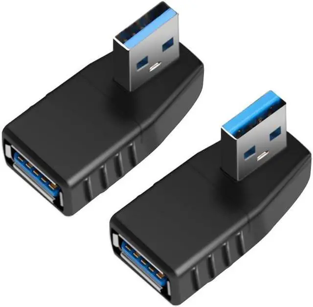 Alt view image 8 of 14 - USB 3.0 Adapter 90 Degree Male to Female Coupler Connector Plug Left Angle and Right Angle