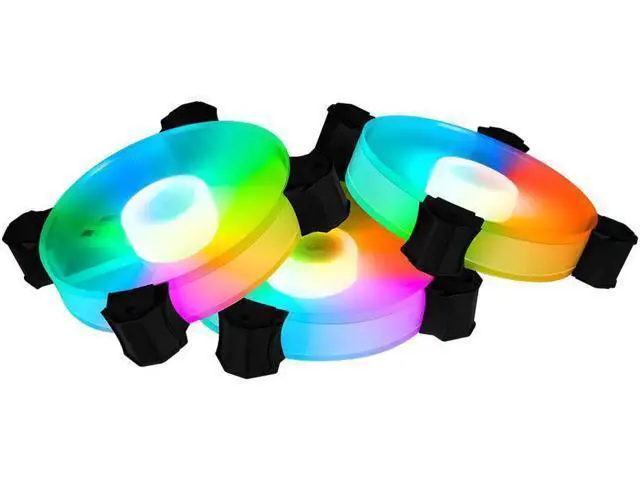 Alt view image 14 of 14 - 3-Pack 120mm RGB Case Fan with Remote Controller, Computer Case 12cm Cooling Fan RGB 6PIN, RGB LED Quiet High Airflow Adjustable Color LED Fan, CPU Cooler with RF Remote
