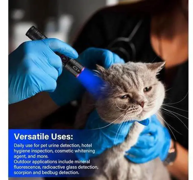 Alt view image 11 of 14 - UV Flashlight 365nm, Black Light Flashlight LED, USB Rechargeable UV Light, Blacklight Flashlights for UV Resin Light Curing, Leak Detection and Pet Urine Detection