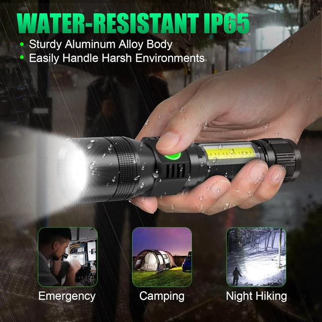 Alt view image 13 of 14 - UV Flashlight Black Light, 3-in-1 Magnetic Flashlight Rechargeable, High Lumen Tactical LED Flashlight, 7 Modes Waterproof UV Light for Camping Emergencies Pet Urine Detection