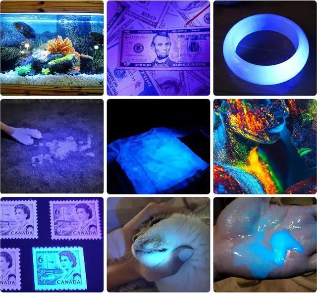 Alt view image 12 of 14 - DARKBEAM UV 365nm Flashlights USB Rechargeable LED 3 in 1 Blacklight, Ultraviolet Wood's Lamp, Anti-Counterfeit/Fluorescer Detection, Detector for Pet Urine, Black Lights 365 nm, Magnetic Base