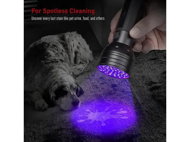 Alt view image 10 of 10 - UV Flashlight Purple Light Torch 51LED 21LED 12LED 9LED UV Torch UV Lamp 395-400nm LED Linterna Safety UV Detection