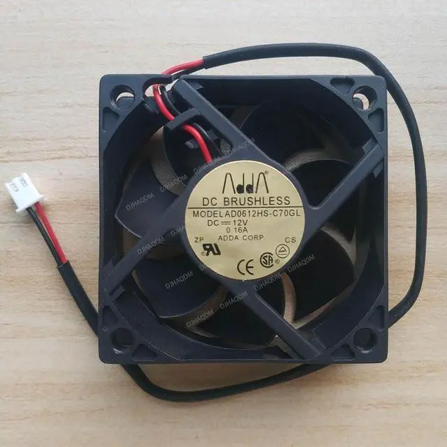 Alt view image 6 of 10 - Compatible for ADDA AD0612HS-C70GL 12V 0.16A 6020 2-Wire Cooling Fan