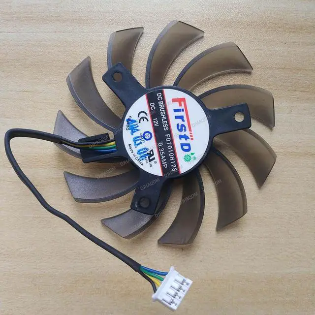 Alt view image 7 of 10 - Compatible for Firstd FD7010H12S 12V 0.35A 4-Wire Cooling Fan