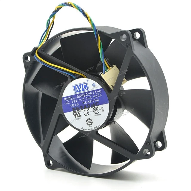 Alt view image 6 of 8 - Compatible for AVC DA09025T12U 12V 0.70A 9cm 9025 4-Wire Cooling Fan