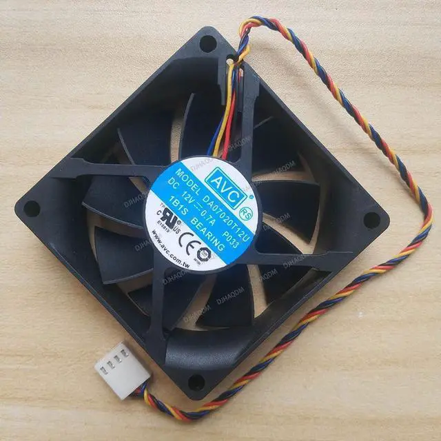 Alt view image 7 of 10 - Compatible for AVC DA07020T12U 12V 0.7A 70x70x20mm 4-Wire Cooling Fan