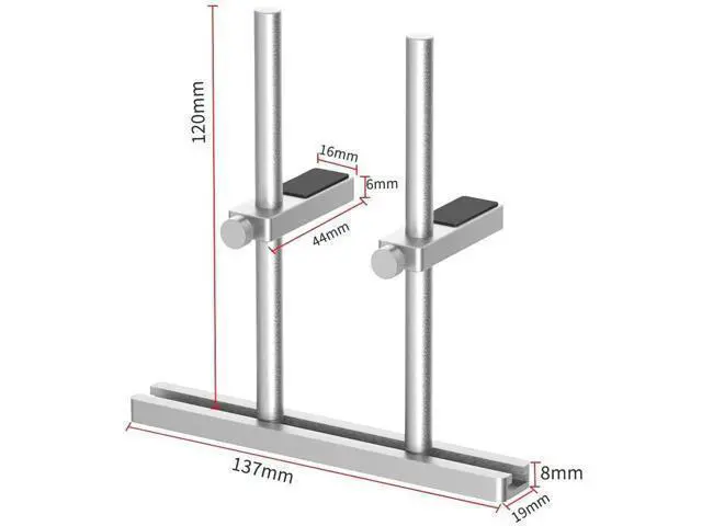 Alt view image 11 of 12 - Aomoproing Graphics Card GPU Support Bracket: Adjustable Aluminum GPU Sag Bracket Video Card GPU Stand Holder Graphics Card Support with Dual Stand (Silver 128mm)