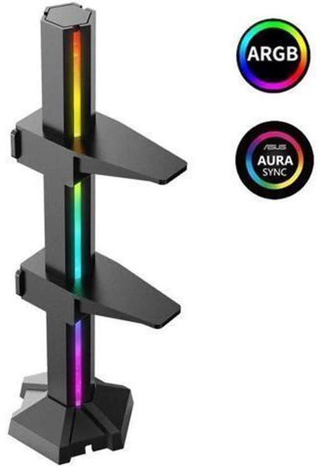 Alt view image 6 of 10 - Aomoproing Graphics Card Stand Practical Multi-functional Frame Holder Bracket Desktop 5V 3Pin ARGB Video Card Brace