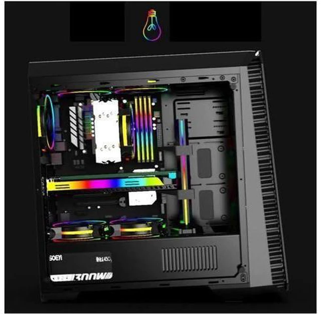 Alt view image 10 of 10 - Aomoproing Graphics Card Stand Practical Multi-functional Frame Holder Bracket Desktop 5V 3Pin ARGB Video Card Brace