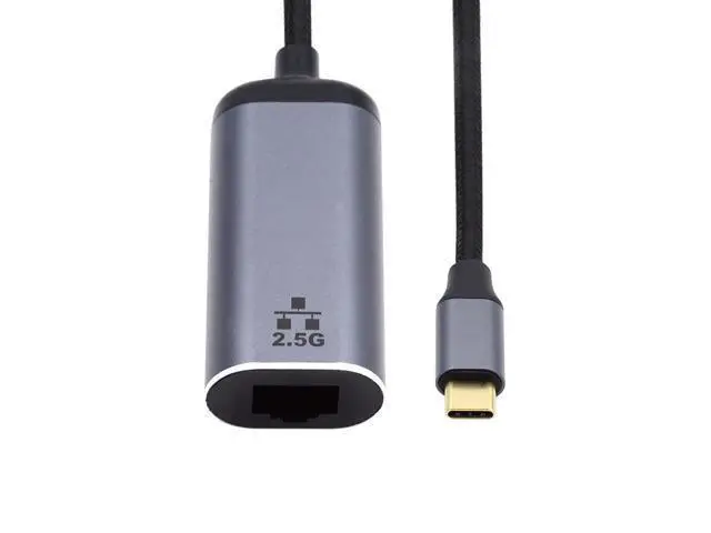 Alt view image 7 of 12 - CY USB C to 2.5Gbps Ethernet Adapter,USB 3.1 Type C to RJ45 2500Mbps GBE Gigabit Ethernet Network LAN Cable Adapter for Laptop