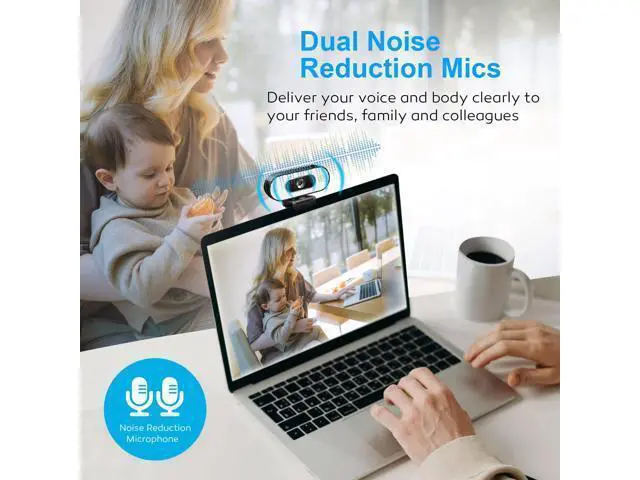 Alt view image 9 of 10 - 1080P Webcam with Ring Light - Laptop Ring Camera with Microphone 3-Level Brightness, Streaming Webcam with Tripod ,Plug and Play Stream Camera with Light for Laptop, PC, Mac, Zoom, Skype, Facetime