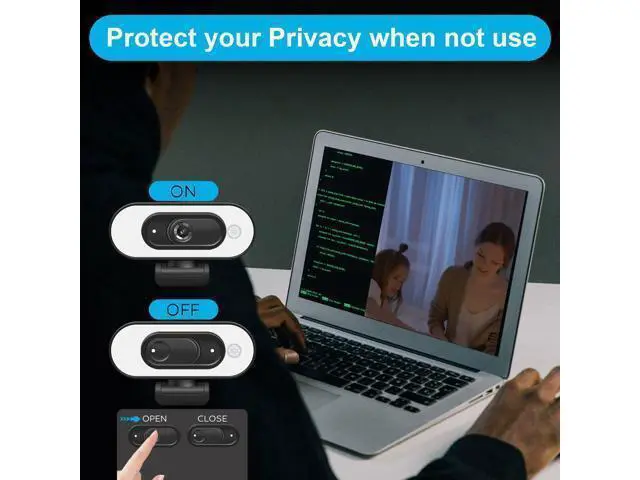 Alt view image 10 of 10 - 1080P Webcam with Ring Light - Laptop Ring Camera with Microphone 3-Level Brightness, Streaming Webcam with Tripod ,Plug and Play Stream Camera with Light for Laptop, PC, Mac, Zoom, Skype, Facetime