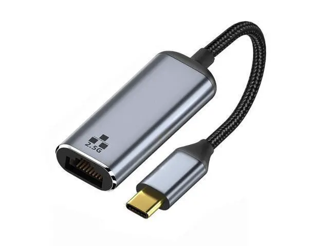 Alt view image 12 of 12 - CY USB C to 2.5Gbps Ethernet Adapter,USB 3.1 Type C to RJ45 2500Mbps GBE Gigabit Ethernet Network LAN Cable Adapter for Laptop