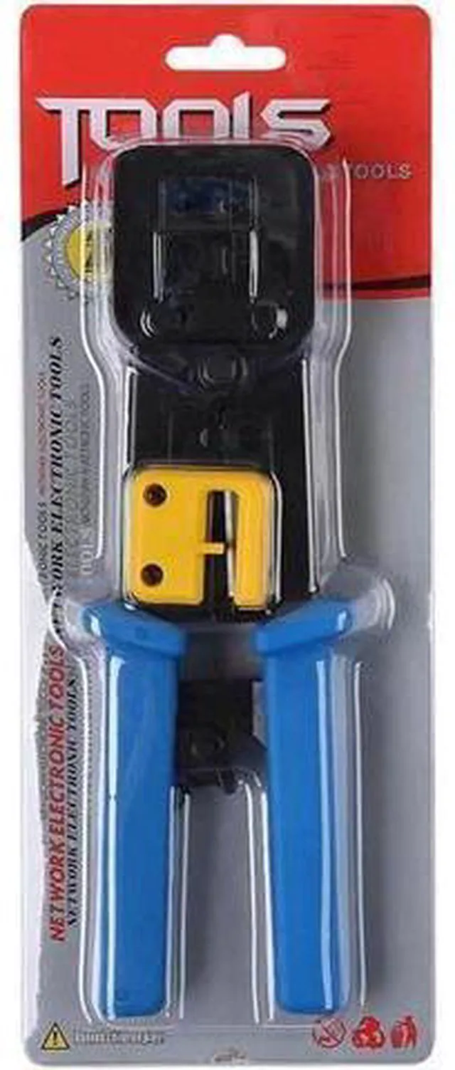 Alt view image 11 of 14 - Aomoproing RJ45 Crimp Tool Pass Through Cat5 Cat5e Cat6 Crimping Tool for RJ45/RJ12 Regular and End-Pass-Through connectors