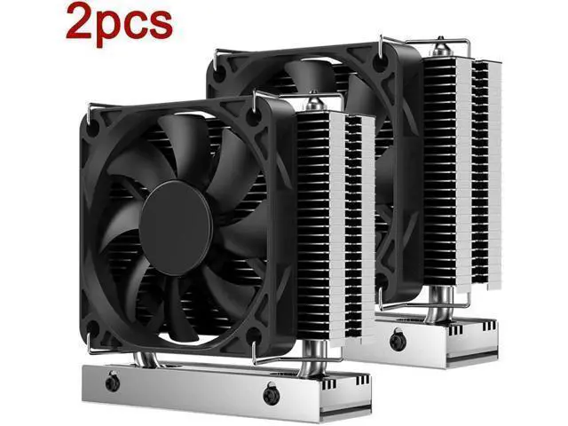 Alt view image 8 of 14 - M.2-THREE M2 2280 Solid State Hard Disk Heat Sink with 6010 Fan SSD Radiator PCI-E 4.0/5.0 Aluminum Heatsink Cooling Thermal Pad