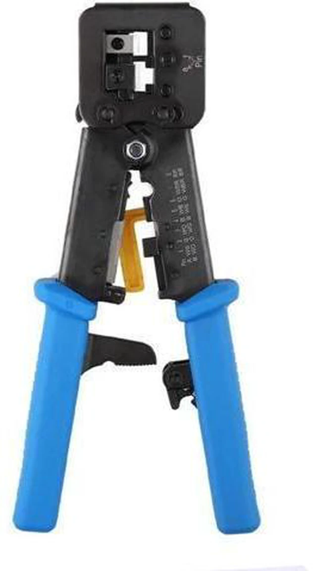 Alt view image 12 of 14 - Aomoproing RJ45 Crimp Tool Pass Through Cat5 Cat5e Cat6 Crimping Tool for RJ45/RJ12 Regular and End-Pass-Through connectors
