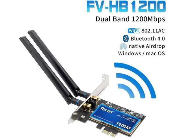 Alt view image 8 of 14 - Desktop Dual Band 802.11ac BCM94360CS2 Wireless-AC WiFi Bluetooth 4.0 PCI-E Adapter For