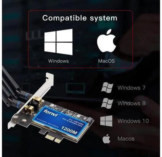 Alt view image 12 of 14 - Desktop Dual Band 802.11ac BCM94360CS2 Wireless-AC WiFi Bluetooth 4.0 PCI-E Adapter For