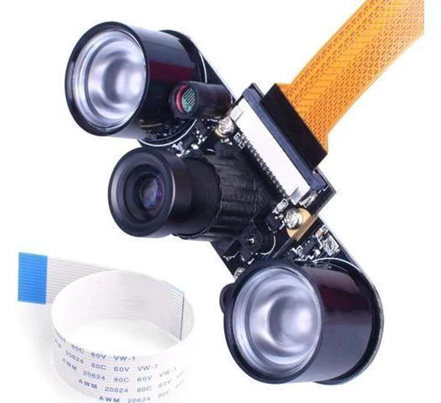 Alt view image 6 of 10 - Werleo for Raspberry PI Camera Module 5MP 1080p OV5647 Sensor HD Video Webcam Supports Night Vision for Raspberry Pi Model B B+ A+ RPi 3 2 1 zero zero W with FFC FPC Cable - Raspberry pi Camera