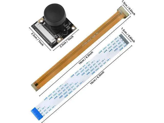 Alt view image 8 of 12 - Werleo For Raspberry Pi Camera Module Wide-Angel Fish-Eye Camera Lenses OV5647 Sensor with Raspberry Pi Zero Ribbon Cable & FPC Cable for Raspberry Pi 3B+ 3B 2B Zero