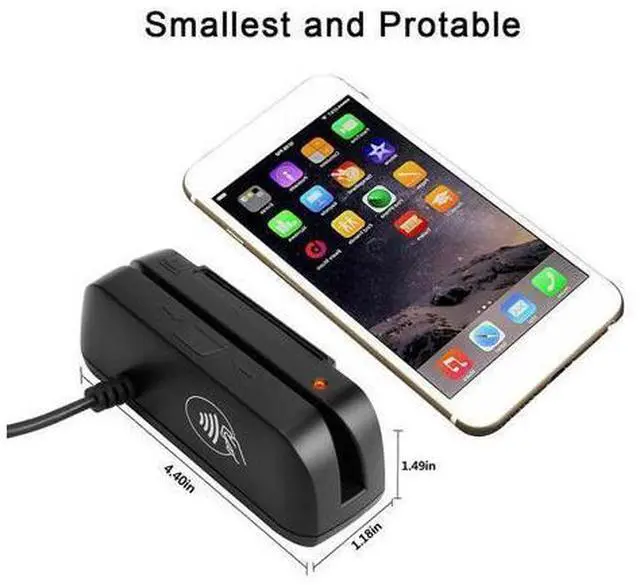 Alt view image 12 of 14 - 3 in 1 Combo Credit Card Reader SZTW150 Magnetic Card Reader + EMV Chip/RFID NFC Reader Writer For Read and Write CPU Chip Card