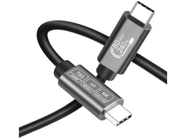 Alt view image 7 of 12 - AOMOPROING USB4 for Thunderbolt 5 Cable 3.3ft (1m) 80Gbps, 240W PD Fast Charging, 16K/8K Video, Compatible with MacBook Pro/Air, iPad Pro, Dell XPS, Surface Laptop, Galaxy Book