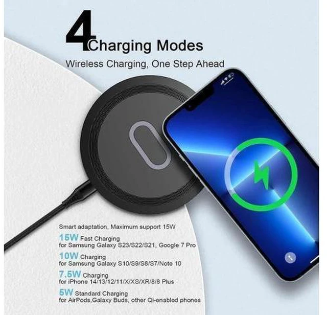Alt view image 11 of 14 - Wireless Charger Samsung Fast Charging Pad for Samsung Galaxy S24/S23 Ultra/S22/S21/Z Flip 5,15W Wireless Charging Station Charger Mat with QC Adapter for Google Pixel 8a 7a 8 7 Pro 6,iPhone 15 14 13