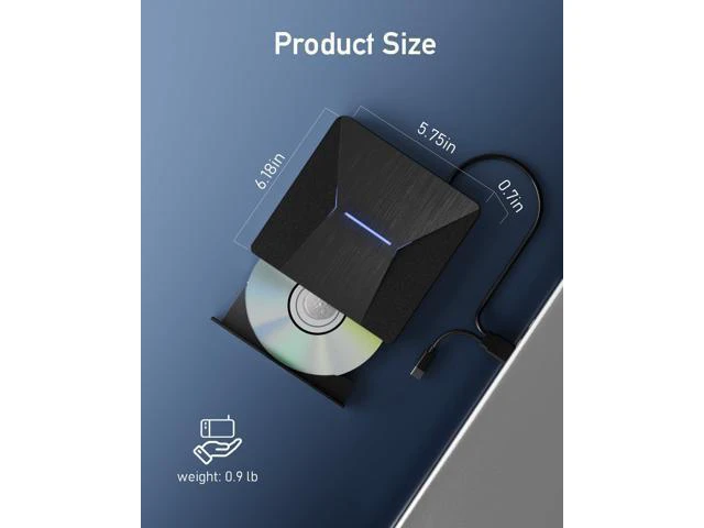 Alt view image 13 of 14 - External Blu-ray Drives for Laptop, External Blueray/dvd Drive for PC, USB 3.0 and Type-C Bluray Burner, CD DVD Blu Ray Disc Reader Writer Compatible with Windows XP/7/8/10, Laptop, Desktop, MacOS