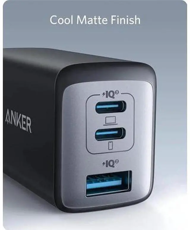 Alt view image 9 of 14 - An-ker USB C Charger, 735 Charger (Nano II 65W), PPS 3-Port Fast Compact Foldable Wall Charger for MacBook Pro/Air, iPad Pro, Galaxy S20/S10, Dell XPS 13, Note 20/10+, iPhone 13/Pro, Pixel, and More