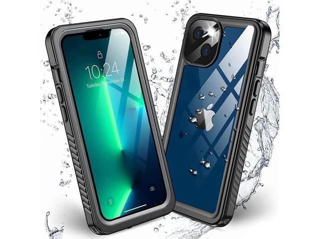 Alt view image 8 of 14 - Waterproof Case for iPhone 13 6.1 inch 5G 2021 with Built-in Screen Protector Heavy Duty Full Body Protection IP68 Underwater Shockproof Phone Cover