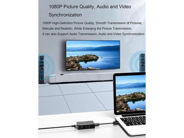 Alt view image 13 of 14 - AOMOPROING HDMI Extender 196ft/60m Over LAN Single CAT5e/CAT6A/CAT7,HDMI to RJ45 Network Adapter,RJ45 to HDMI Uncompressed 1080P@60Hz,Direct 1 to 1 Extender,Network LAN,Network Extension