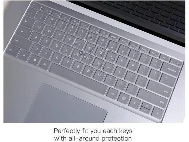 Alt view image 14 of 14 - Slim Case for 13.5 inch Microsoft Surface Laptop 5 / 4 / 3 / 2 with Alcantara Palm Rest, Matte Protective Case Hard Shell Laptop Cover with Transparent Keyboard Cover Skin