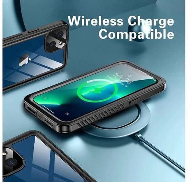Alt view image 13 of 14 - Waterproof Case for iPhone 13 6.1 inch 5G 2021 with Built-in Screen Protector Heavy Duty Full Body Protection IP68 Underwater Shockproof Phone Cover