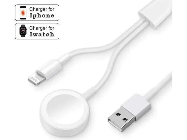 Alt view image 8 of 14 - Apple Watch Charger, 2 in 1 iphone Charger With 3.3ft/1.0m Portable Charging Cable Compatible With for Apple Watch Series 4/3/2/1, iPhoneXR/XS/XS Max/X/8/8Plus/7/7Plus/6/6Plus/iPad4/iPad Air/iPad mini