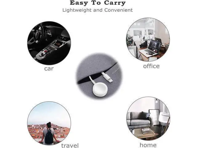 Alt view image 10 of 14 - Apple Watch Charger, 2 in 1 iphone Charger With 3.3ft/1.0m Portable Charging Cable Compatible With for Apple Watch Series 4/3/2/1, iPhoneXR/XS/XS Max/X/8/8Plus/7/7Plus/6/6Plus/iPad4/iPad Air/iPad mini