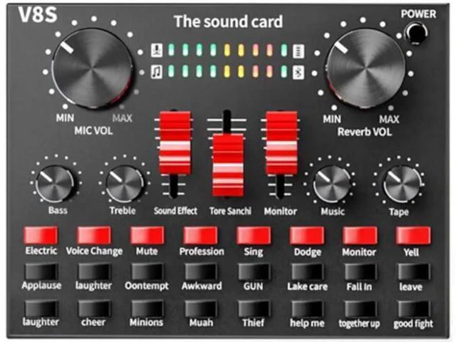 Alt view image 8 of 14 - Bluetooth sound card live broadcast equipment Web live entertainment for mobile phone/PC
