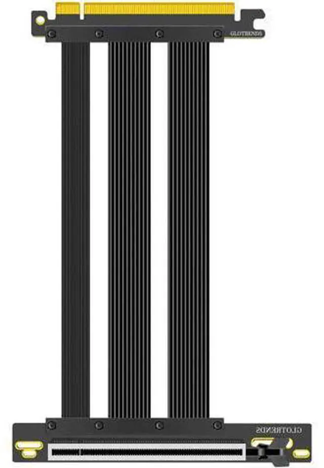 Alt view image 13 of 14 - Aomoproing 150mm PCIe 5.0 Riser Cable for RTX5090 RTX4090 RX9070 RX7900, Compatible with PCIe 5.0/4.0 GPUs, 90 Degree Right Angle for Vertical GPU Mount