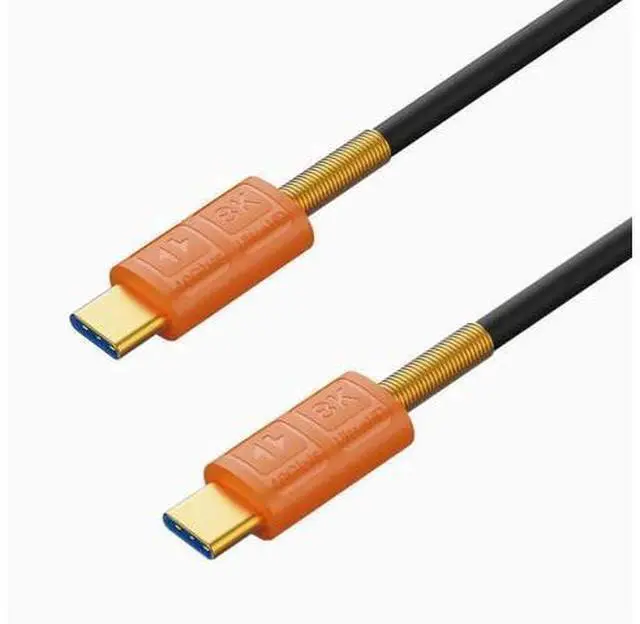 Alt view image 3 of 4 - Bend TypeC soft silicone material USB4 line compatible with Lightning 40G fast charge 8K projection line PD240w