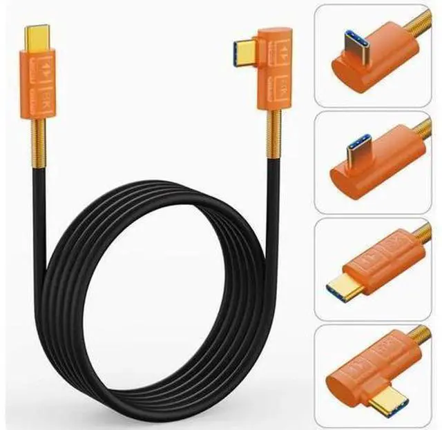 Alt view image 4 of 4 - Bend TypeC soft silicone material USB4 line compatible with Lightning 40G fast charge 8K projection line PD240w 0.5m