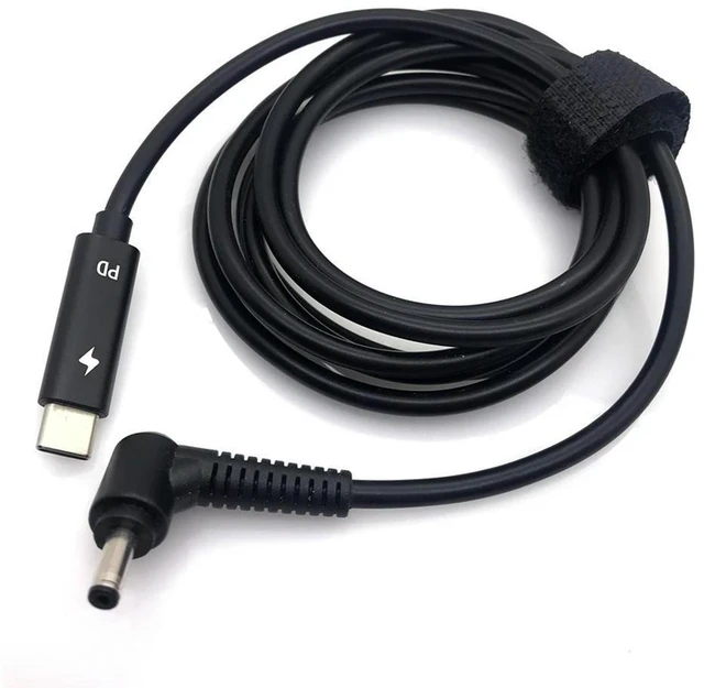 Alt view image 3 of 4 - 1PCS 1.5M USB 3.1 Type C USB-C to DC 19V 4.0*1.35mm Adapter PD Emulator Trigger 90 Degree Angled for