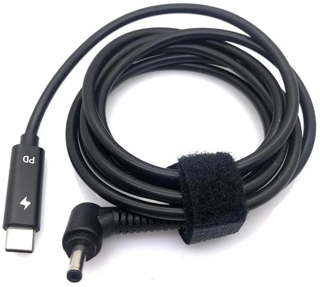 Alt view image 4 of 4 - 1PCS 1.5M USB 3.1 Type C USB-C to DC 19V 4.0*1.35mm Adapter PD Emulator Trigger 90 Degree Angled for