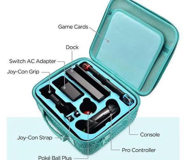 Alt view image 13 of 14 - Nintendo Switch Travel Case, Protective Case with Shoulder Strap Compatible with Nintendo Switch System
