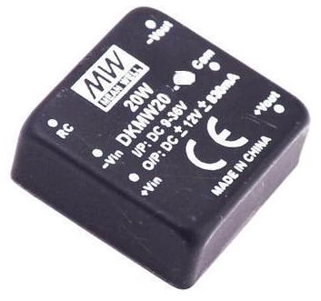 Alt view image 9 of 10 - Mean Well DKMW 20W ±15V ±660mA Power Supply Converter DKMW20G-15 DC-DC Voltage Stabilized Dual Output Switching Power Supply Driver Transformer