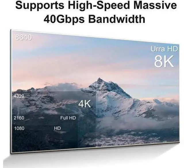 Alt view image 12 of 12 - AOMOPROING 16K Displayport to Display Port 2.1 6.6FT, 40Gbps Display Cord, 4K Video Monitor Cable Support 8K@120Hz 4K@240Hz HDR/eARC/FreeSync/G-Sync Connecting PC/Computer/Gaming/Graphics Card