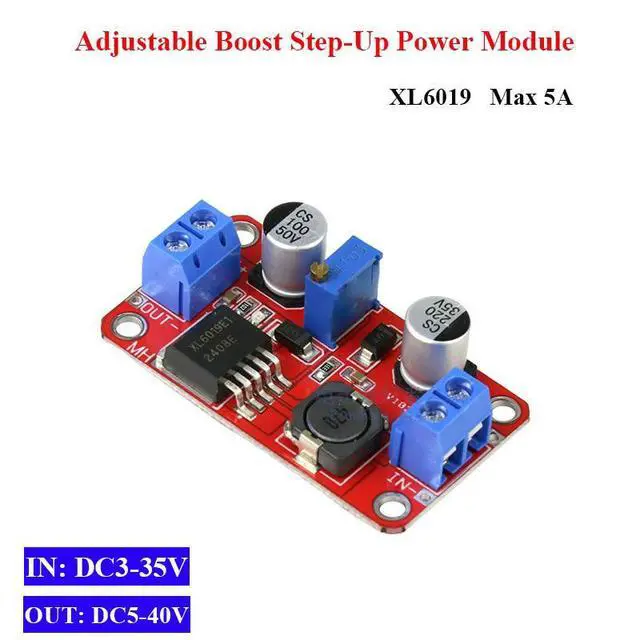 Alt view image 4 of 4 - XL6019 5A Max DC-DC Boost Step Up Power Module Voltage Converter 3V-35V To 5V 6V 9V 12V 18V 24V 32V Adjustable Output Regulator