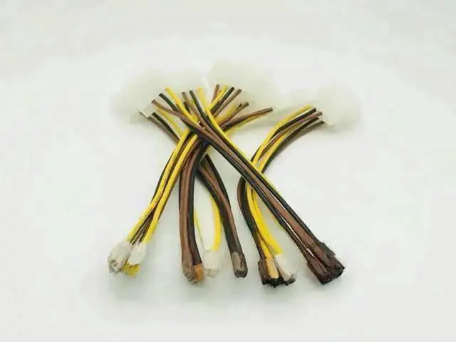 Alt view image 6 of 6 - 5 Pack PCI-E 6Pin Female to Dual Molex 4Pin Splitter Cable, SATA Compatible PCIe Power Extension Cord, 15cm Length